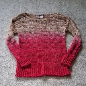 VENUS Women's Ombre Knit Sweater in Pink and Brown